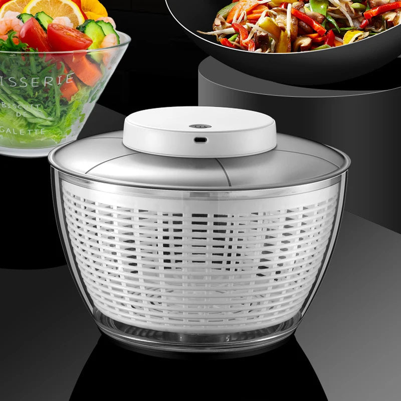 Essoreuse à Salade 5 Five Simply Smart 55L – Capacité XXL, Manuel, Inox & Plastique