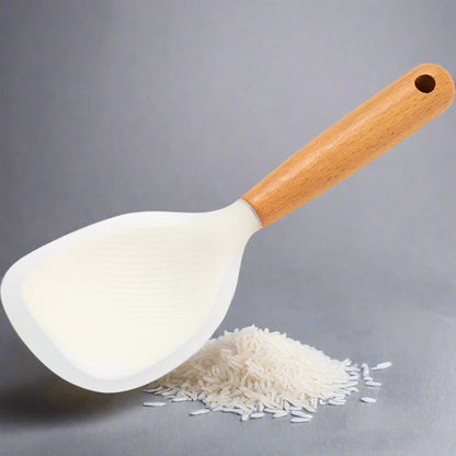 spatule à riz blanc éclatant