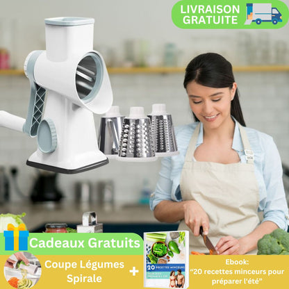 Râpe à Fromage | RâpeSpin™ 3 en 1