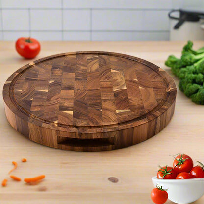 Planche à Découper en Bois | Ronde en bois d'acacia