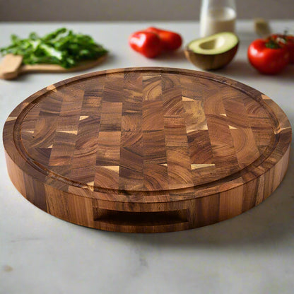Planche à Découper en Bois | Ronde en bois d'acacia