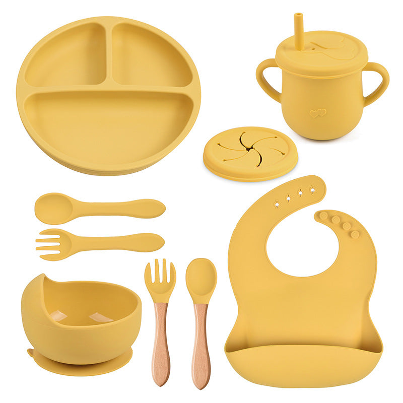 Vaisselle-bebe-Écologique-SansBPA-jaune