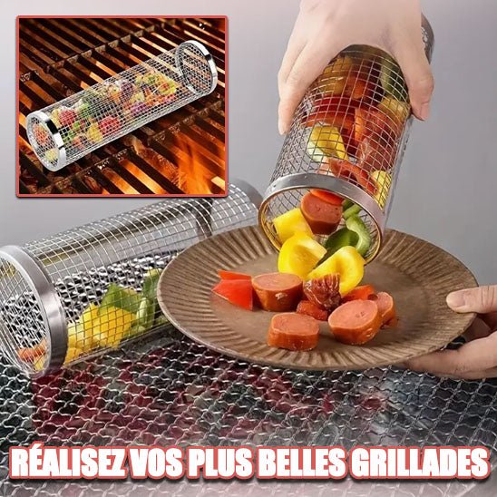 BasketGrill | Panier à griller rotatif - AllezBouffe