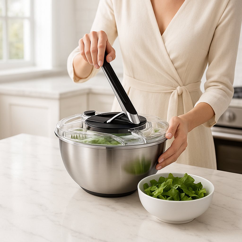 essoreuse-à-salade-inox-levier-elegant