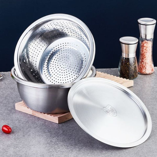 Passoire Inox | Bol - couvercle