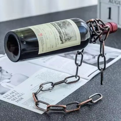 porte_bouteille_vin_chaine_cuivre