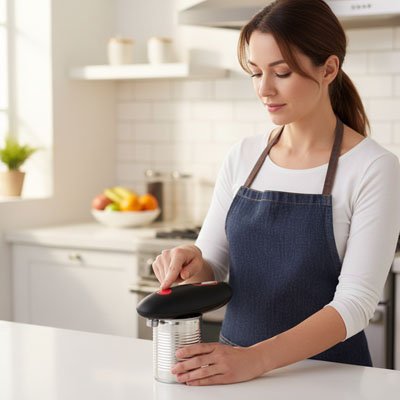 Ouvre-boite-electrique-KitchenEase-durable