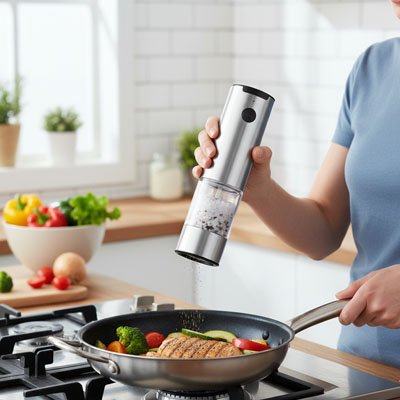 Moulin-à-poivre-électrique-UniGripLED-controle