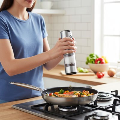 Moulin-à-poivre-électrique-UniGripLED-ergonomique